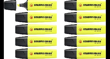 STABILO BOSS ORIGINAL - Markeerstift - Hoogste Kwaliteit - Geel - Doos 10 stuks