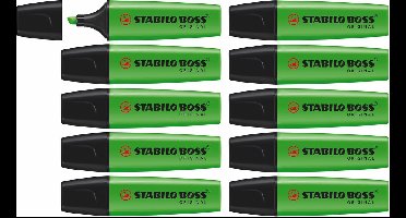 STABILO BOSS ORIGINAL - Markeerstift - Hoogste Kwaliteit - Groen - Doos 10 Stuks