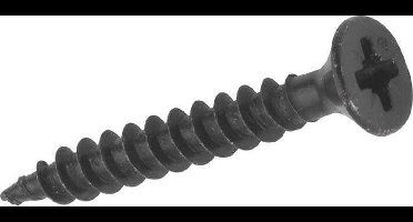 Spaanplaatschroevenset (100 stuks) 4,0x30 mm ijzer zwart