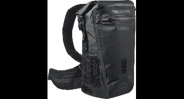 Rugzak Oxford Aqua 25 Liter Zwart - Zwarte rugzak - Waterdichte Rugzak - Rolltop Sluiting - Reflecterende details - Soft Padding - 25 Liter
