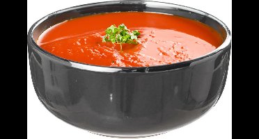 Secret de Gourmet Soepkommen/schaaltjes - 4x - Santorini - keramiek - D15 x H6.5 cm - donkergrijs