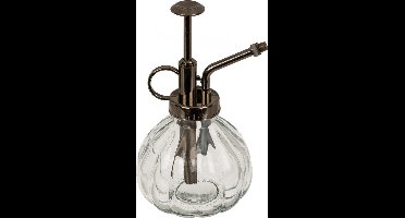 Out of the Blue Plantenspuit/plantenvernevelaar - grijs transparant - 15 cm - van glas - Bohemien woonaccessoires