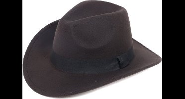 Cowboyhoed luxe zwart - one size