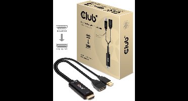 Club 3D Actieve HDMI™ naar DisplayPort™ 4K60Hz M/F-adapter
