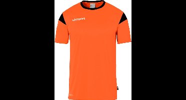 Uhlsport Squad 27 Shirt Korte Mouw Kinderen - Fluo Oranje / Zwart | Maat: 128