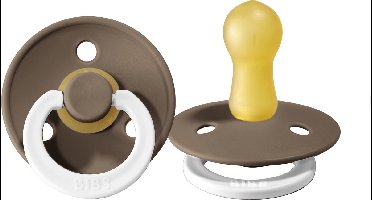 BiBs Glow In The Dark Fopspeen - Rond - 6-18 Mnd - Dark Oak