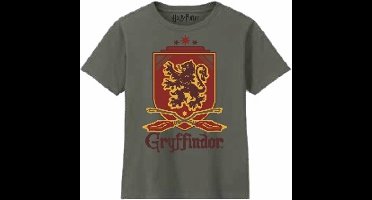 Harry Potter - Gryffindor Blazon Khaki T-Shirt - Boy 14 Years