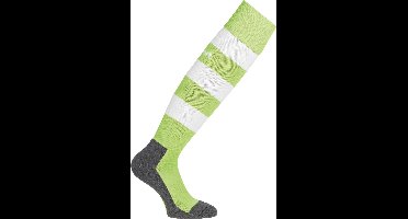 Uhlsport Team Pro Essential Stripe Voetbalkousen - Flash Groen / Wit | Maat: 37-40