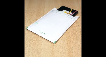 Raadhuis luchtkussenenvelop - 320x455mm - I19 - met plakstrip - wit - 5 stuks