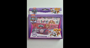 65 stickers - Paw Patrol sticker set -  Creatief - Sticker - Kleuren - Knutselen - Paars