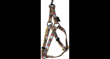 Tuig voor hond step in bayadere nylon 25 mmx70-90 cm