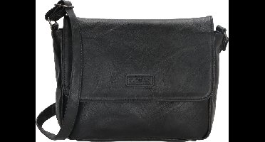 Beagles Murcia Schoudertas Dames - Crossbodytas met verstelbare schouderband - Tas van Imitatieleder met overslag - Zwart