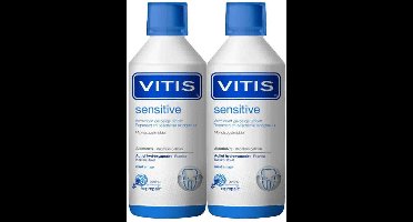 Vitis Mondwater Sensitive - 2 x 500 ml - Voordeelverpakking