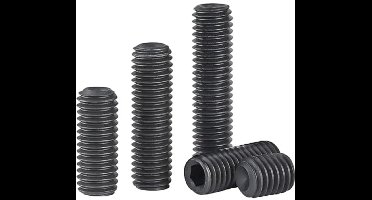 KARZO - 20 stuks zeskantschroeven van koolstofstaal, verzonken zeskantschroeven in kopje, binnenzeskantschroeven, M6 x 8 mm, 20 stuks