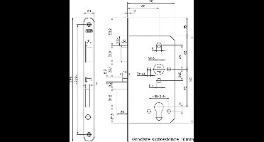 Insteek Paniekslot 699/35 Rs 60Mm Pc M/Sluitplaat