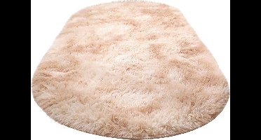 Home & Marker - Fluffy Vloerkleed - Hoogpolig Vloerkleed - Vloerkleed Hoogpolig - Zacht Vloerkleed - 160 x 60 - Beige - TEPIFINKO