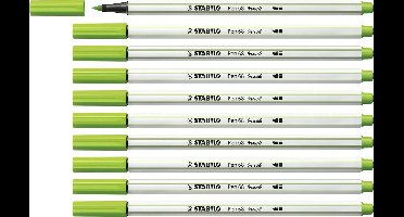 Brushstift STABILO Pen 568/43 loof groen - 10 stuks