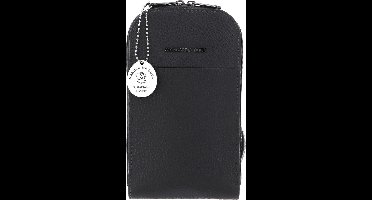 MANDARINA DUCK Leren Telefoontasje Schoudertas Mellow Leather Phone Crossbody Bag Stormy Weather Donkergrijs