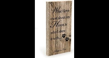 Designed by Lotte Tekstbord - Steigerhout - 19,5x40 cm