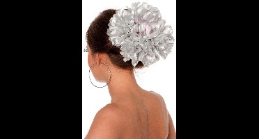 Hawai bloemenclip groot zilver