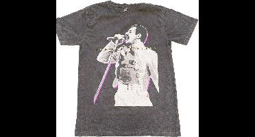 Freddie Mercury - Glow Heren T-shirt - L - Zwart