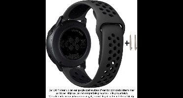 Siliconen Sporthorlogebandje - Geschikt voor 22 mm Smartwatches - Zwart