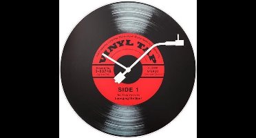 NeXtime NE-8141 Wandklok Dia. 43 Cm, Glas, 'Vinyl Tap'