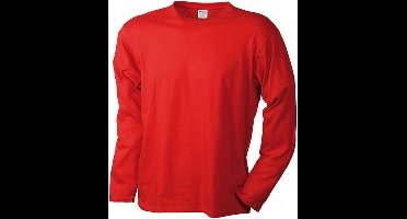 James and Nicholson - Heren Medium Lange Mouwen T-Shirt (Rood)