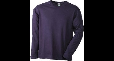 James and Nicholson - Heren Medium Lange Mouwen T-Shirt (Paars)