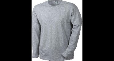 James and Nicholson - Heren Medium Lange Mouwen T-Shirt (Grijs)