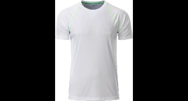 James and Nicholson - Heren Sportshirt (Wit/Groen)
