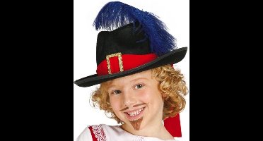Fiestas Guirca Musketierhoed Junior 24 Cm Vilt Zwart/rood/blauw