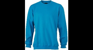 James and Nicholson Unisex Round Heavy Sweatshirt (Turquoise)