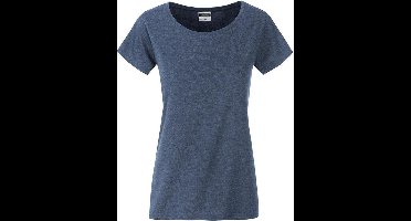 James and Nicholson Dames/dames Basic Organic Katoenen T-Shirt (Licht Denimmelange)