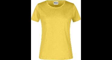 James And Nicholson Dames/dames Ronde Hals Basic T-Shirt (Geel)