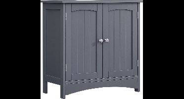 Hoppa! Wastafelonderkast - badkamermeubel - badkamerkast - opbergkast - onderkast - 60 x 30 x 60 cm (BxDxH) grijs, MDF