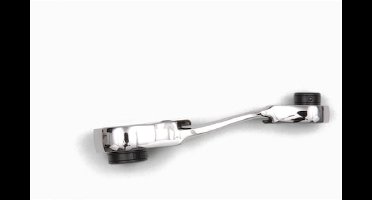 Wurth - Dubbele ratelringsleutel 1/4 inch gebogen - 1/4 inch en metrische dubbele ringratelsleutel Voor zeskantaandrijving Aansluiting 1/4 inch
