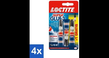 Loctite - Secondelijm - Super Glue Precision - 7,5 Gram - Voordeelverpakking - 4 stuks