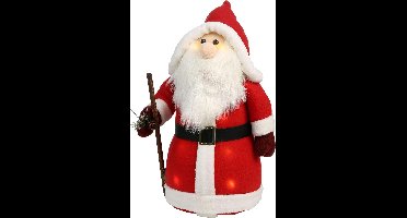 Grote verlichte kerstman rood - 38cm