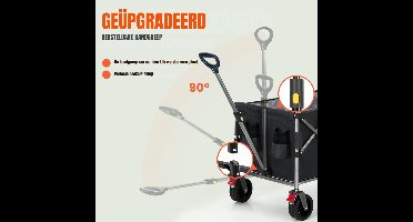 Core® Transportwagen - Steekwagen - Meubelroller - Zwart - 125cm x 56cm x 73cm
