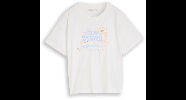 Tom Tailor Denim - Loose fit T-shirt met borduursel - Maat M - White