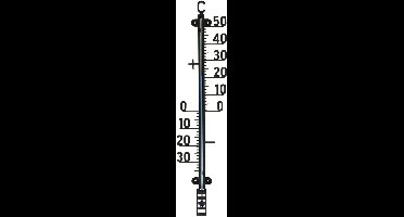 TFA Buiten Thermometer - analoog - metaal - koper - 28 x 7 cm - buiten - tuindecoratie
