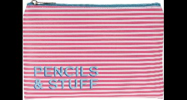 Etui 205x135 mm rood gestreept