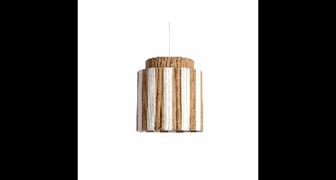 Leitmotiv Hanglamp Vienna Stripes - Naturel - 30x30x33cm - Scandinavisch - Hanglampen Eetkamer, Slaapkamer, Woonkamer