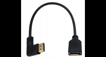 DisplayPort Kabel DP M/V Hoek 4K Rechts 0,3M