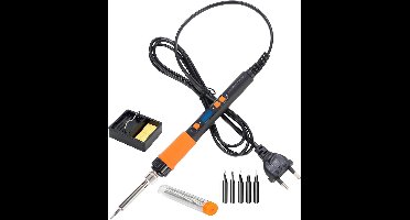 Soldeerbout Set - Reparatieset Elektronica - Elektronica Repareren - Instelbare Temperatuur - 90 Watt - Zwart