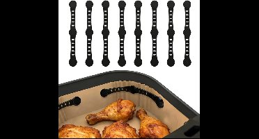 4Pcs Airfryer Magneet Siliconen Gesp Wordt Gebruikt om Bakpapier op Zijn Plaats te Houden om te Voorkomen Dat Het Loslaat Door Contact met Het Verwarmingselement, Geschikt Voor Airfryers(zwart)