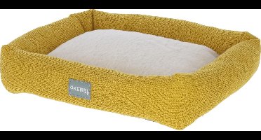 Kerbl Knuffelbed voor Kleine Dieren - Wit/Geel, 36x32x7 cm