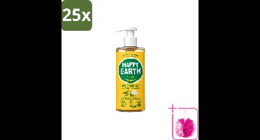 25 x Happy Earth – Handzeep – 100% Natuurlijk Jasmine Ho Wood – 300 ml - Bulkverpakking - Natuurlijke handzeep - Douchemop - Vegan handzeep