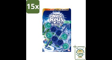 15 x Witte Reus - Toiletblok - Blauw Actief Eucalyptus - 2 Toiletblokken - Wasstrips - Toiletblok - Blauw Actief Eucalyptus - Reinigend Schuim - Kalkaanslag Voorkomen - Frisse Geur
